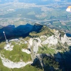 Flugwegposition um 16:39:23: Aufgenommen in der Nähe von Rheintal, Schweiz in 1828 Meter